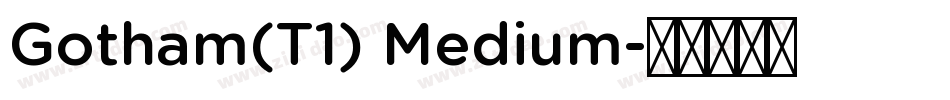 Gotham(T1) Medium字体转换